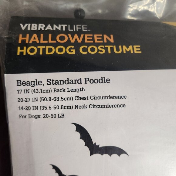 Halloween Hotdog Costume Pet Size Medium Dogs 20-50 lb - Picture 3 of 10